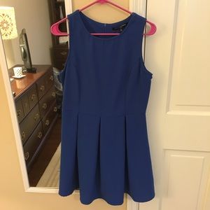 One Clothing Blue Pleated Dress